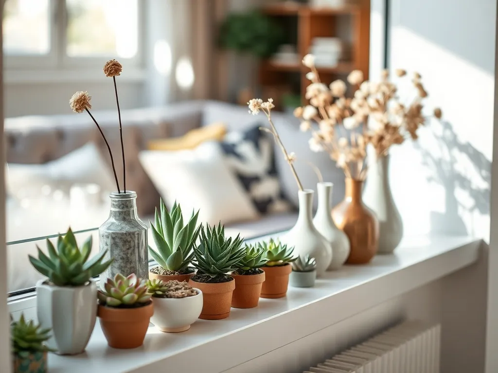 Co na parapet w salonie? Pomysły na dekoracje i rośliny