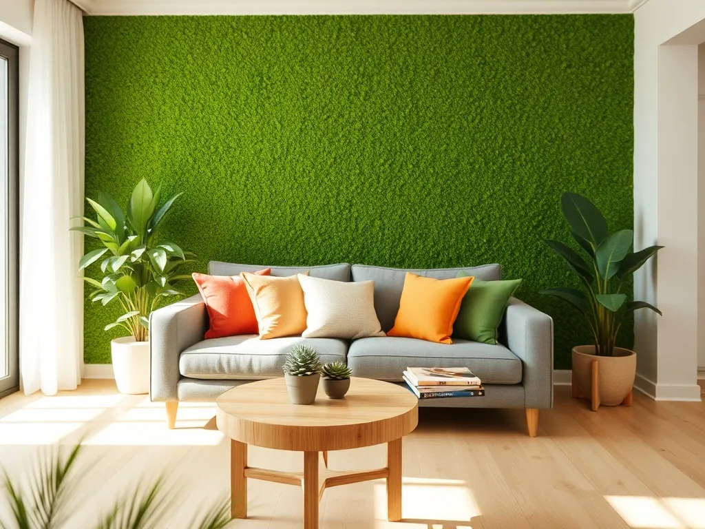 Zielona ściana w salonie – jak zrobić ją samodzielnie?