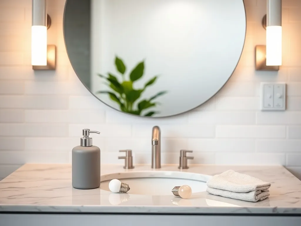 Oświetlenie w łazience przy lustrze: jak dobrać?