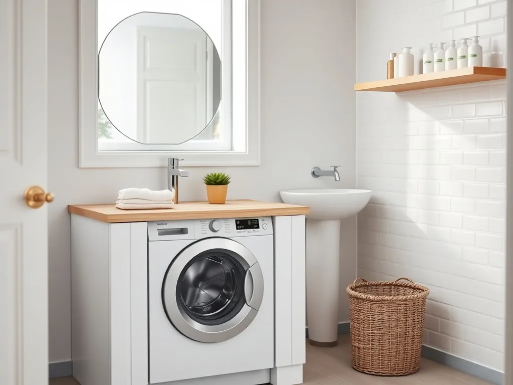 Jak zabudować pralkę w małej łazience?